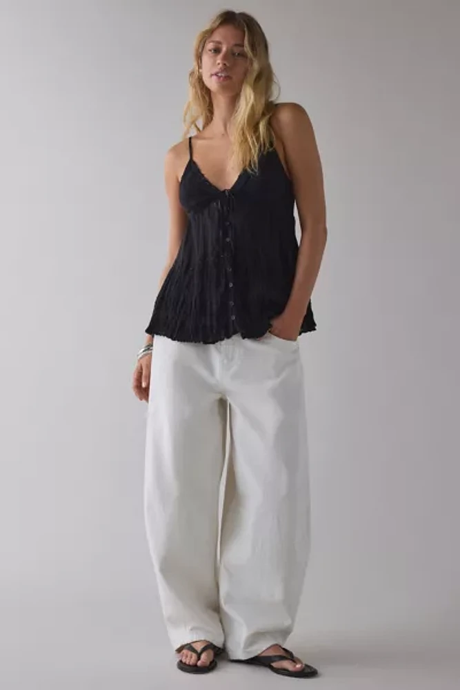 Kimchi Blue Tara Embroidered Cotton Babydoll Cami