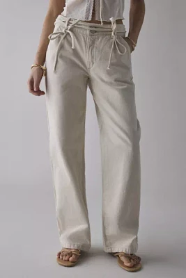 Abrand 99 Bone Baggy Tied-Up Jean