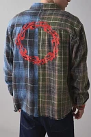 Deus Ex Machina Genesis Embroidered Spliced Flannel Shirt