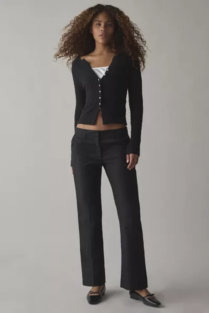 Kimchi Blue Rose Split-Front Textured Knit Cardigan