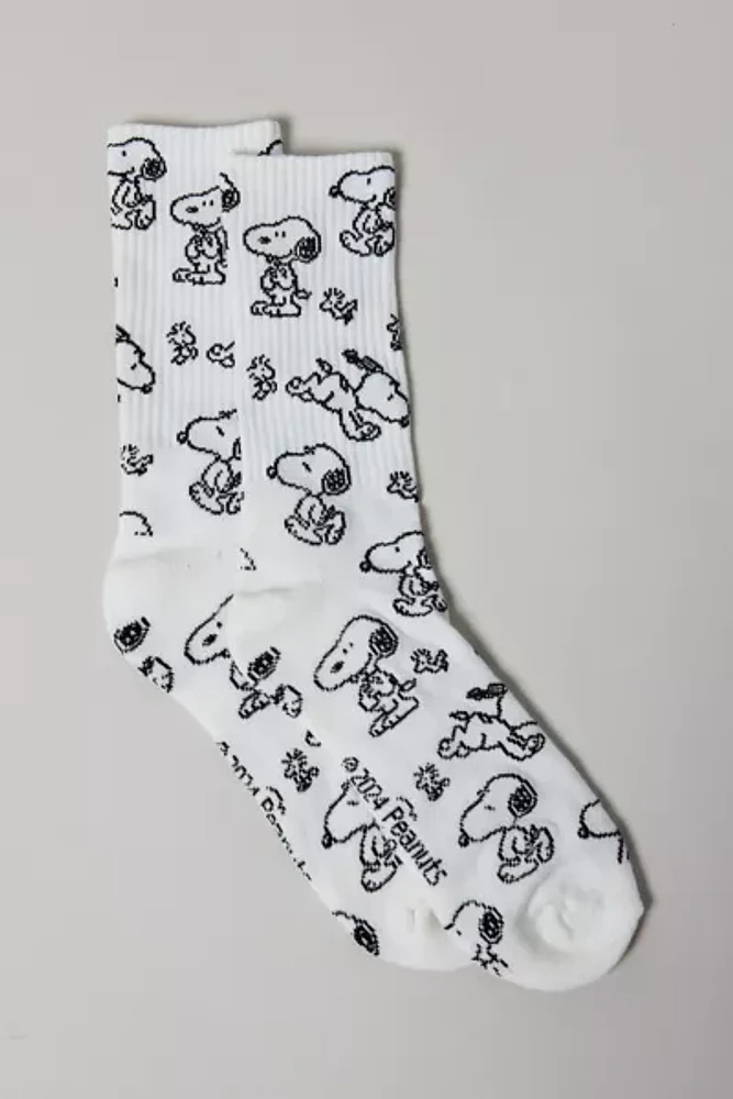 Peanuts Snoopy All Over Print Crew Sock