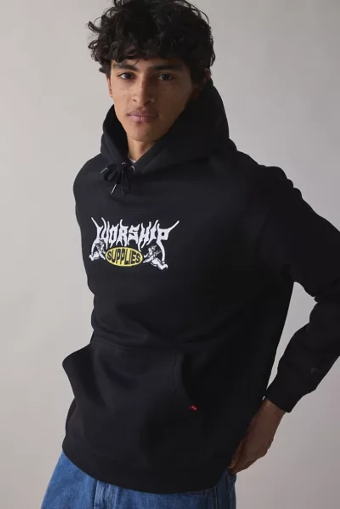 WORSHIP SUPPLIES Messenger Graphic Hoodie Sweatshirt