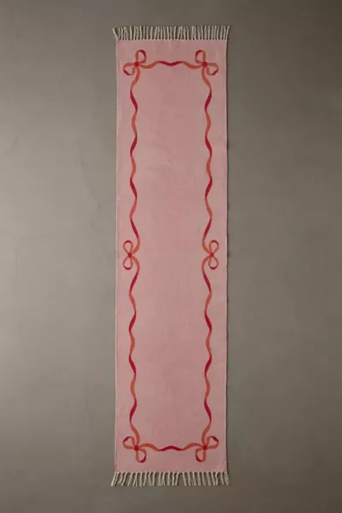 Lacey Bows Unbrushed Printed Rug