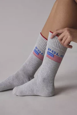 Polo Ralph Lauren Logo Flag Crew Sock