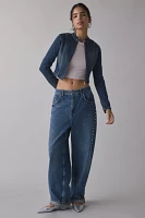 Abrand Devotion Slip Zip-Front Denim Jacket