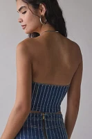 Abrand Petra Diamond Academia Denim Bustier Top