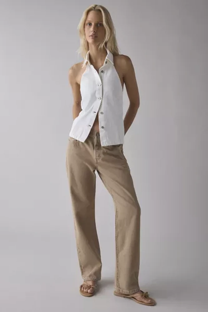 Abrand Les Deaux Denim Vest Halter Top