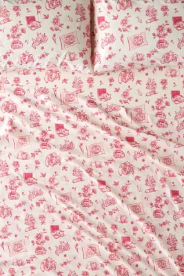 Delft Cat Patterned Sheet Set