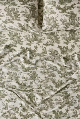 Frog Toile Patterned Sheet Set