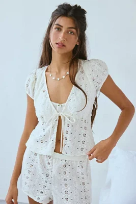 Dippin’ Daisy’s Meadowland Lace Split-Front Babydoll Top