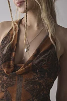 Silence + Noise Espresso Cowl Neck Halter Top