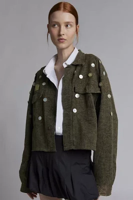 ReMADE By UO Button Detail Cropped Jacket