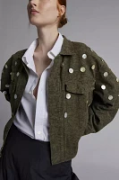 ReMADE By UO Button Detail Cropped Jacket