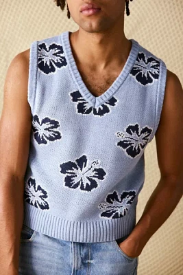 UO Hibiscus Pattern Jacquard Sweater Vest
