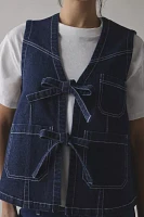 Kimchi Blue Nora Tie-Front Denim Vest