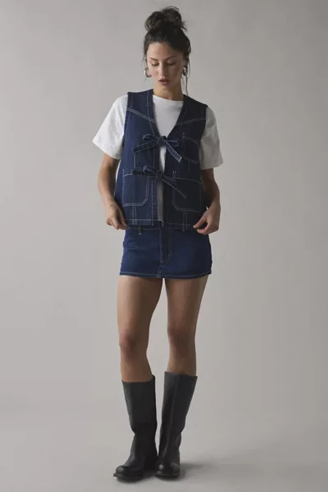 Kimchi Blue Nora Tie-Front Denim Vest