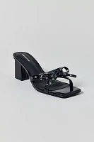 UO Charlie Rivet Bow Block Heel Sandal