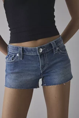 True Religion Joey Wings Low-Rise Denim Cutoff Short