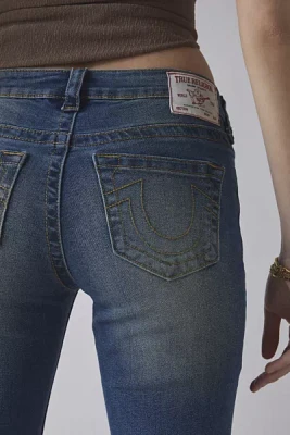 True Religion Glitter Spray Becca Low-Rise Bootcut Jean