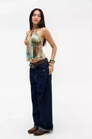 Out From Under Leopard Open Front Chiffon Cami