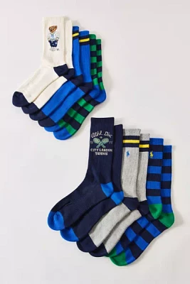 Polo Ralph Lauren Athletic Bear Crew Sock 6-Pack