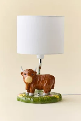 Highland Cow Shape Ceramic Table Lamp