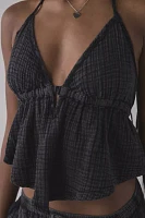 Out From Under Ocean Air Gauze Halter Babydoll Cami
