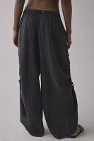 Out From Under Ocean Air Cinched Wide-Leg Gauze Pant