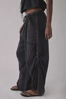 Out From Under Ocean Air Cinched Wide-Leg Gauze Pant