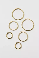 Waterproof Thin Hoop Earring Set