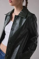 UO Jojo Faux Leather Trench Coat