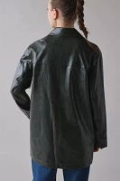 UO Jojo Faux Leather Trench Coat