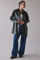 UO Jojo Faux Leather Trench Coat