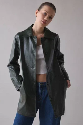 UO Jojo Faux Leather Trench Coat