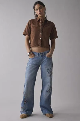 BDG Kayla Embroidered Low-Rise Jean