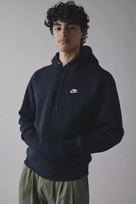 Nike Club Logo Fleece Pullover Hoodie Sweatshirt