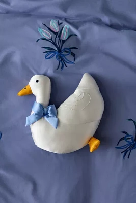 Goose Shaped Satin Throw Pillow