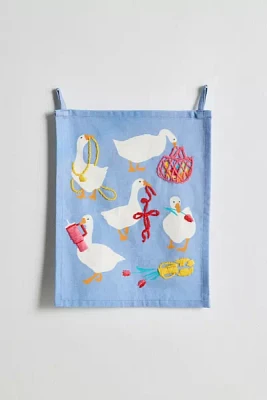 Cheeky Goose Embroidered Flag Tapestry