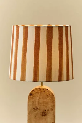 Watercolor Striped Woven Drum Lamp Shade