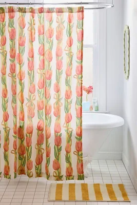 Kristin Tulip Patterned Shower Curtain