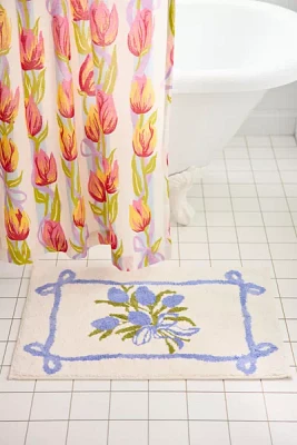 Tulip Bunch Plush Tufted Bath Mat