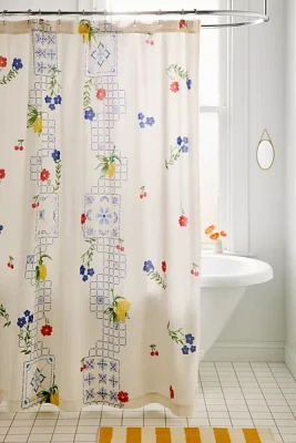 Fruit Lattice Patterned Shower Curtain