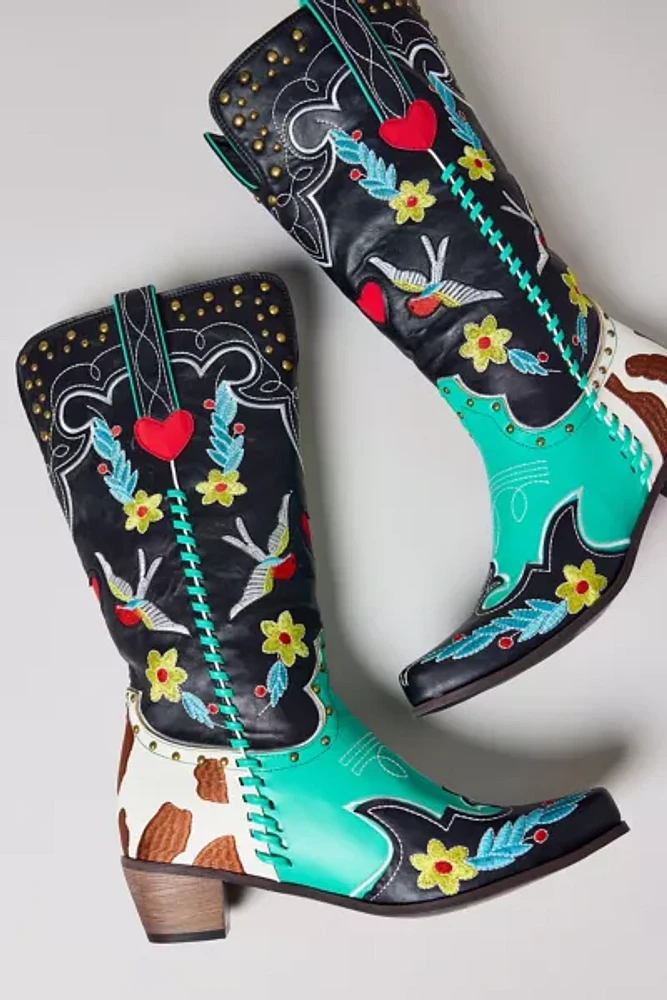 Azalea Wang Bowen Embroidered Cowboy Boot