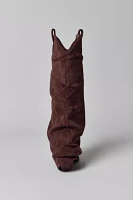 Azalea Wang Huxley Suede Slouch Cowboy Boot