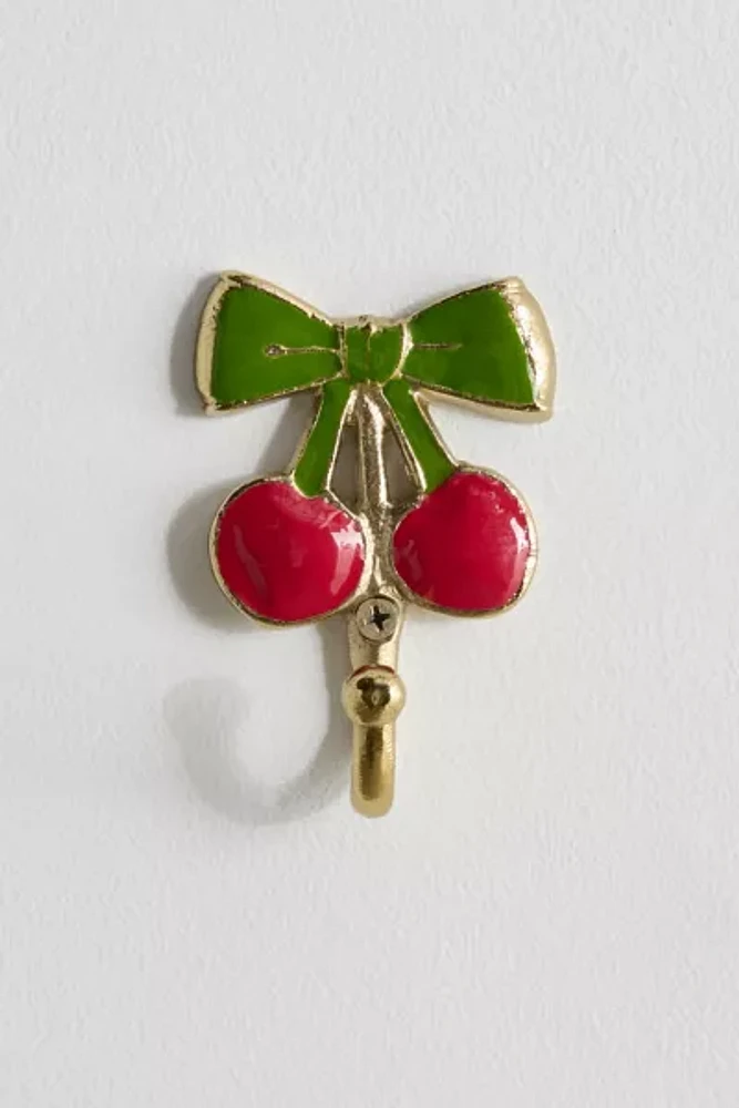 Cherry Bows Metal Wall Hook
