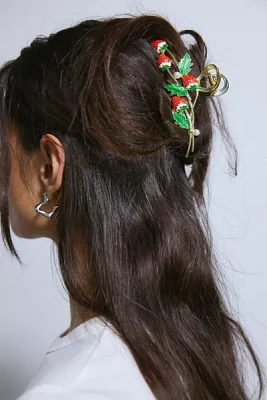 Metal Strawberry Claw Clip