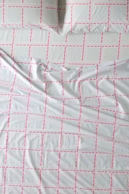 Briar Floral Gridded Sheet Set