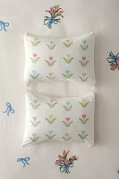 Tulip Icon Embroidered Sham Set