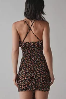 AFRM Mackie Spring Ditsy Floral Ruched Mini Dress