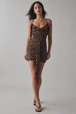 AFRM Mackie Spring Ditsy Floral Ruched Mini Dress